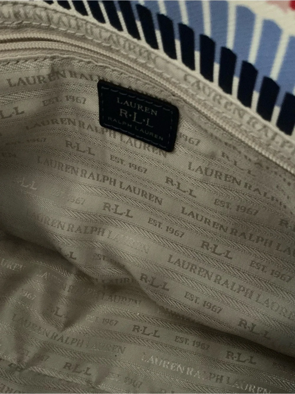Ralph Lauren Lindley Alissa women’s shoulder bag tote purse multi striped